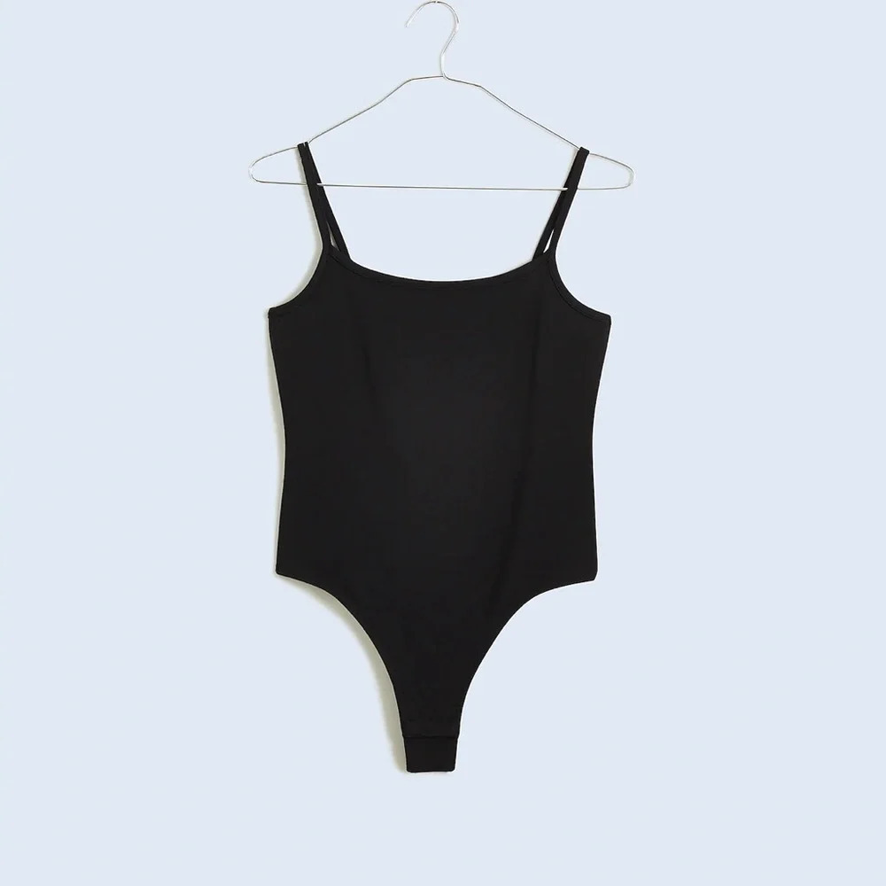 Madewell Black Tank Thong Bodysuit Size Small - Picture 6 of 6